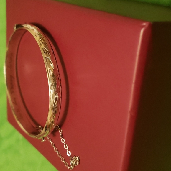 Vintage solid Sterling silver kid size bangle - Picture 2 of 7